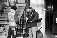Soup Kitchen : St Luke's Lutheran Church : Hell's Kitchen : Food queues : Food lines : Hell's Kitchen : Streetlife, New York, Photo by Richard Moore